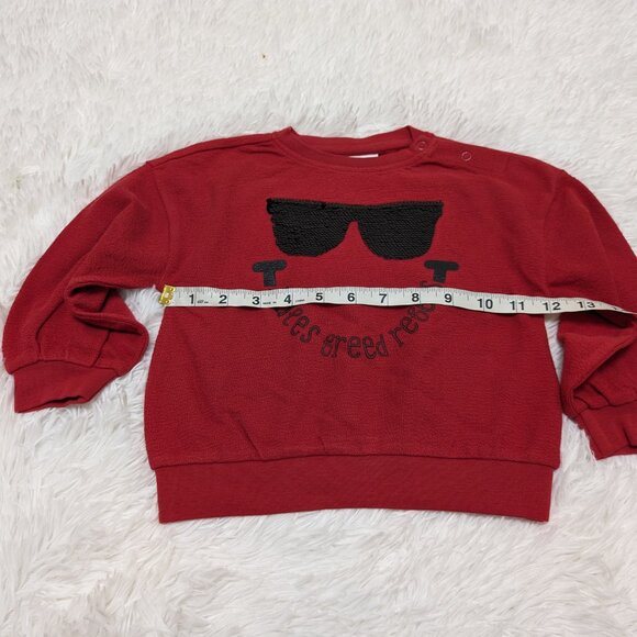 Coccodrilla Unisex Red cool glass Printed Crew Neck Loopknit Sweatshirt NWOT 2T - Picture 7 of 7
